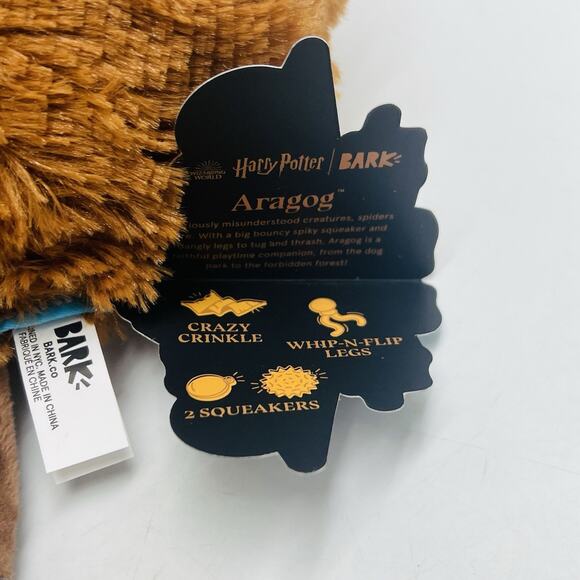 Bark Box XL Aragog Plush Dog Toy Harry Potter Spider Crinkle Squeakers New - Picture 2 of 3
